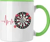 Trendation - Darts Herzschlag Tasse Geschenk für Dart Produktbild-Vorschau 1
