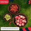 KOTARBAU® 3er Set Weidenkorb mit Griffen Ø 30 cm + Ø 40 cm Produktbild-Vorschau 2