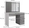 Schminktisch Vicco Elise Weiß/Grau/Grau 115 cm mit Produktbild-Vorschau 3
