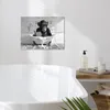 MuchoWow® - Leinwandbilder - Vintage - Affe - Badewanne - Produktbild-Vorschau 2