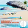 KINGSLEEVE® Parasol inclinable Hawaii 192 cm gris clair Voir les images du produit 2