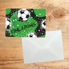 10 coole Einladungskarten Fussball grün schwarz inkl. 10 Produktbild-Vorschau 2