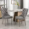 Set van 2 fluweleetstoelen voor de eetkamer, met een hoge Productafbeelding-voorbeeld 2