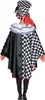 Harlekin Kostüm Pierrot Harlekina inkl. Zylinder für Damen Onesize Poncho Clown Paarkostüm Fasching Karneval Mottoparty Pantomime Produktbild-Vorschau