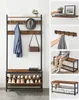 Meuble à chaussures Loft avec étagère et rack brun et noir Voir les images du produit 5