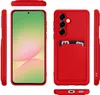 Multiple views of a red phone case with a card slot. Anteprima dell’immagine prodotto