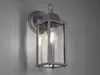 A close-up shot of an outdoor wall lantern mounted on a wall. Voir les images du produit