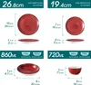 Diagrams showing the dimensions and capacities of dinnerware sets. Náhled obrázku produktu