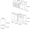 Vicco Singleküche R-Line, 160 cm ohne Arbeitsplatte, Produktbild-Vorschau 2