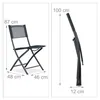 Relaxdays Klappstuhl Balkon, Metall, Kunststoff, Produktbild-Vorschau 6