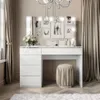 Toaletní stolek AURORA II SILVER ELITE se zrcadlem a Náhled obrázku produktu 3