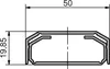 Canalina di design 1100 x 50 x 20 mm verniciata a polvere Anteprima dell’immagine prodotto 4