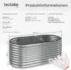 tectake® Hochbeet Flormma aus verzinktem Stahl 200 x 100 x Produktbild-Vorschau 5