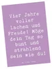 Mr. & Mrs. Panda Postkarte Spruch 4. Geburtstag Freude - Produktbild-Vorschau 1