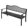 E-beschichtete Metal Gartenbank mit integriertem Tisch & Produktbild-Vorschau 2