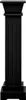 A black decorative column stand. Náhľad obrázku produktu