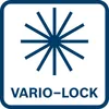 A graphic with a starburst-like symbol and the text "VARIO-LOCK" on a white background within a dark blue border. Produktbild-Vorschau