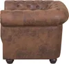 Chesterfield Sessel, Mikrofaser, braun, Vintage, 1-Sitzer, Produktbild-Vorschau 3