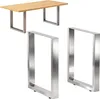DanDiBo 2x nohy stolu z nerezové oceli 72 x 80 cm rám stolu Náhled obrázku produktu 1