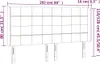 The Living Store LED Kopfteil Dunkelgrau 203x16x118/128 cm Produktbild-Vorschau 6