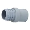 A gray plastic drain hose end piece is shown against a white background. Produktbild-Vorschau