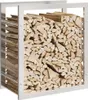 vidaXL Stojan na palivové drevo 50x28x56 cm z nerezovej Náhľad obrázku produktu 3