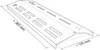 A line drawing of a grill heat plate with dimensions indicated. Produktbild-Vorschau