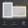 Two illuminated mirrors are shown, one vertical and one horizontal, demonstrating different light temperatures and features. Produktbild-Vorschau