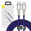 Cavo da USB-C a Lightning Baseus Cafule, 20W, 2M (viola) Anteprima dell’immagine prodotto 1