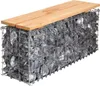 Bellissa Gabionen Gartenbank Basic Holz Sitzbank Gartenmöbel Gabione Douglasienholz Bank Sitzfläche Douglasie B100xt30xh46 L100xb30xh46 100x30x46cm Douglasien Produktbild-Vorschau