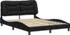 vidaXL Bettgestell ohne Matratze "Hvar" Schwarz 140x190 cm Produktbild-Vorschau 3