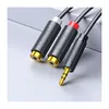 Ugreen 10547, 3.5mm, Männlich, 2 x RCA, Weiblich, Schwarz Produktbild-Vorschau 2