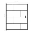 vidaXL Duschkabine ESG 116x140 cm Schwarz Produktbild-Vorschau 5
