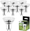 A group of LED light bulbs and a product box. Produktbild-Vorschau