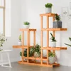 vidaXL Stojan na květiny 95x25x96 cm z masivního jedlového Náhled obrázku produktu 3