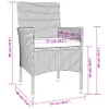 vidaXL 9-tlg. Garten-Essgruppe mit Kissen Braun Poly Rattan Produktbild-Vorschau 10