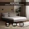 Homestyle4u Futonbett mit Matratze 140x200 Polsterbett Produktbild-Vorschau 2
