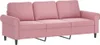 vidaXL 3-osobowa sofa z dekoracyjnymi poduszkami różowa 180 Podgląd zdjęcia produktu 3