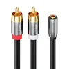 deleyCON 0,2m Audio Adapter - 3,5mm Klinken Buchse zu 2x Produktbild-Vorschau 4