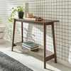 sweeek - Skandinavische Konsole 1 Regal - Nussbaumfarben Produktbild-Vorschau 2