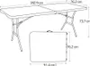 Lifetime Kunststoff Klapptisch, 182x76x74 cm Produktbild-Vorschau 7