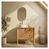 Mobile lavabo 80cm con piedini impiallacciato rovere JOY Anteprima dell’immagine prodotto 1
