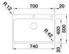 Spüle Blanco SOLIS 700-IF/A 74 x 50 cm edelstahl 526127 Produktbild-Vorschau 4