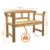 Panchina frisona in legno di pino - 125 x 40 cm - Panchina Anteprima dell’immagine prodotto 2