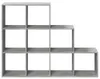 vidaXL Libreria divisoria a 3 livelli grigio cemento Anteprima dell’immagine prodotto 4