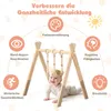 COSTWAY Arche de jeu en bois pour bébé, Trapèze de jeu Voir les images du produit 7