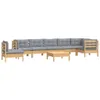 vidaXL 9-tlg. Garten-Lounge-Set mit Grauen Kissen Kiefer Produktbild-Vorschau 16