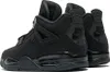 A pair of black Nike Air Jordan 4 Retro 'Black Cat' sneakers shown from the back. Náhľad obrázku produktu