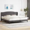 vidaXL Bettrahmen mit Kopfteil Grau 200 x 200 cm Kunstleder Produktbild-Vorschau 2