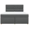Boxspringbett mit Matratze Dunkelgrau 180x200 cm Stoff Produktbild-Vorschau 4